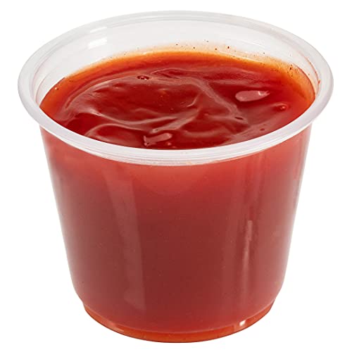 Restaurantware Portion Cups 2000 Pack of 5.5 oz Plastic Clear Disposable Condiment Cup Jello Shot Spill-Resistant Sauce Container - color: Clear, size: 5.5 oz