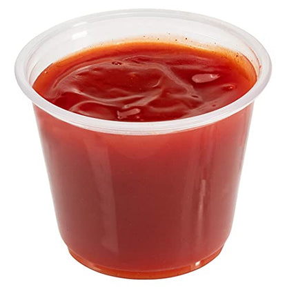Restaurantware Portion Cups 2000 Pack of 5.5 oz Plastic Clear Disposable Condiment Cup Jello Shot Spill-Resistant Sauce Container - color: Clear, size: 5.5 oz