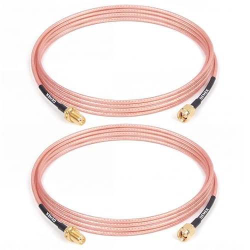 5ft SMA Cable 2PCS, SMA Male to SMA Female Bulkhead RG316 SMA Extension Coaxial for 4G LTE Router Cellular SDR USB Dongle Receiver - size: 5 ft - 2PCS