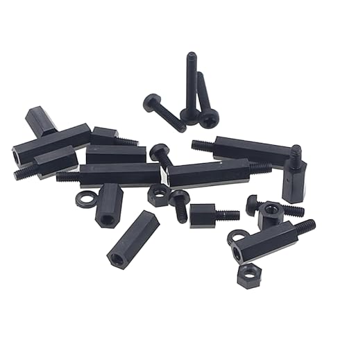 M3 Black Nylon Hex Male-Female Standoffs Screws Nuts Kit - size: 260PCS/M3(Black)