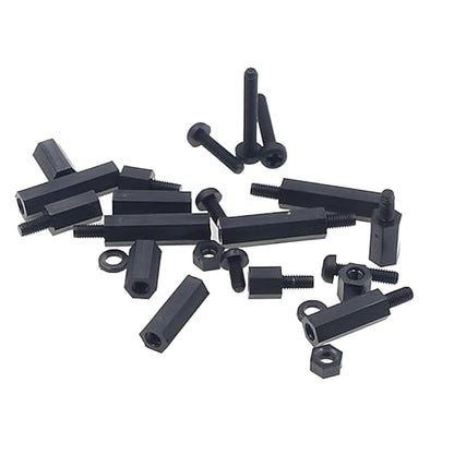 M3 Black Nylon Hex Male-Female Standoffs Screws Nuts Kit - size: 260PCS/M3(Black)