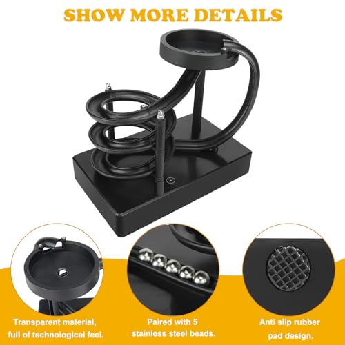 Kinetic Art Perpetual Motion Marble Machine for Desk Decor.