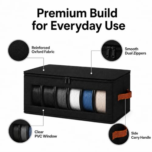 3 Pack 3D Printer Filament Storage Boxes with 12 Desiccant Packs