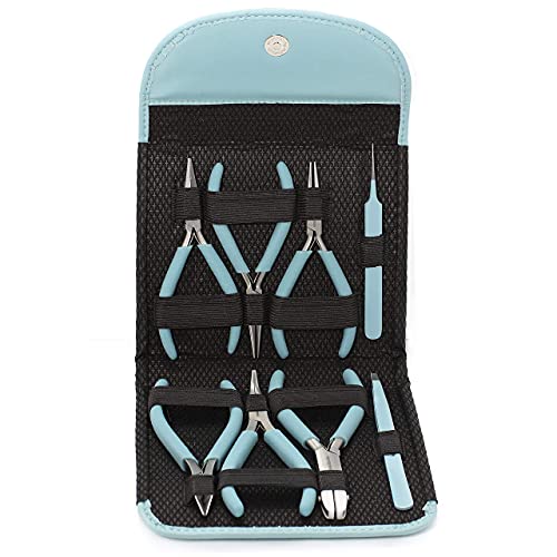 The Beadsmith Fashion Color Pliers, Jewelry Making Supply Set of 8 - color: Light Blue
