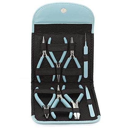 The Beadsmith Fashion Color Pliers, Jewelry Making Supply Set of 8 - color: Light Blue