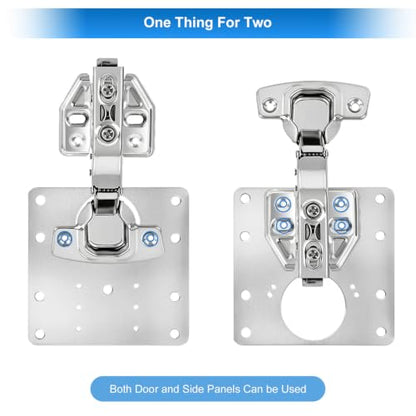6Pcs Cabinet Hinge Repair Plate, Stainless Steel Hinges Fixing Plates Kit