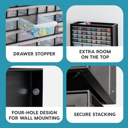 IRIS USA 44-Drawer Small Parts Storage Cabinet, Crafts, Made in USA, Black - color: Black, size: 44 Drawer