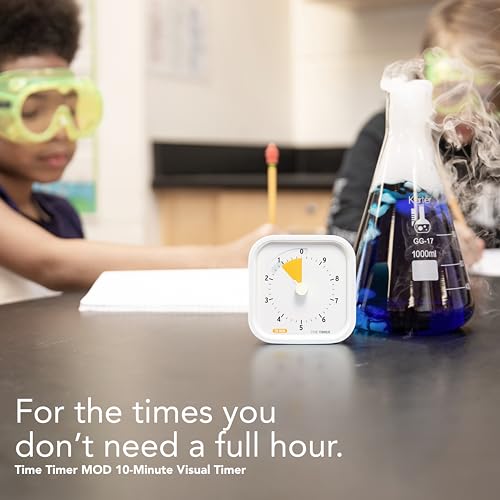 TIME TIMER 10 Minute MOD Education Edition ⁠— Visual Timer with Desktop Software for Kids Classroom Learning, Productivity Timer, Study Tool and Office Meetings with Silent Operation (10min) - size: (Pack of 1), style: 10 Minute