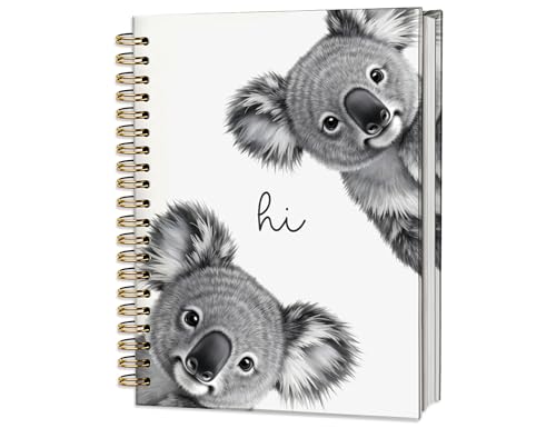 Koala Notebook, Cute Animal Notebook Journal, Koala Gifts - color: Koala, style: White