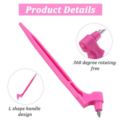 Craft Cutting Tools,360 Degree Rotating Craft Knife with 3 Different Stainless Steel Blades, Stencil Knife for DIY Crafts, Stencils, Scrapbooks, Spinblade Cutting Tool (Pink)