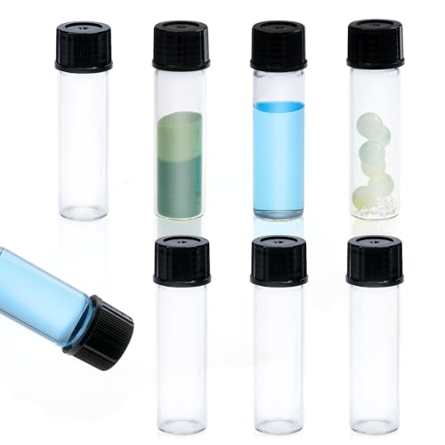 8mL Glass Sample Vial, 15-425 Screw Cap with PE Liner, 92-Pack - size: 8ml