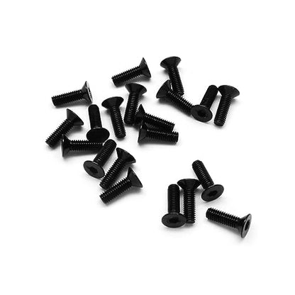 20pcs M3 Countersunk Screws 6063 Aluminum Hex Socket (Anodized Colors) (6mm / 10mm / 16mm / 20mm) (M3x10mm, Black) - color: Black, size: M3x10mm