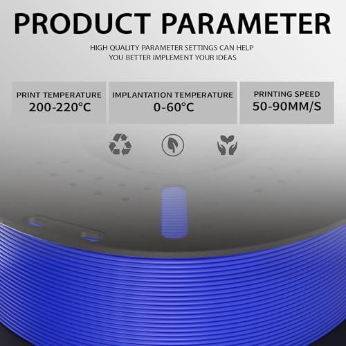 PLA+ Filament 1.75mm Blue 1kg,Dimensional Accuracy +/- 0.02mm - color: Blue