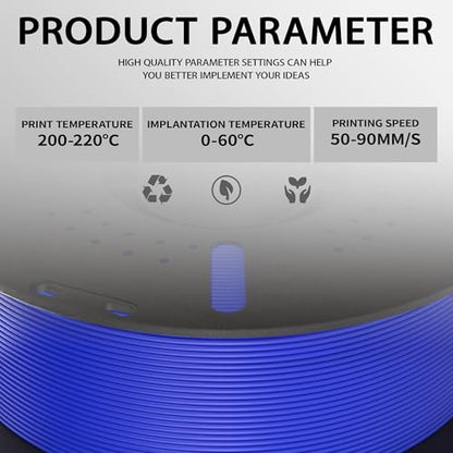 PLA+ Filament 1.75mm Blue 1kg,Dimensional Accuracy +/- 0.02mm - color: Blue