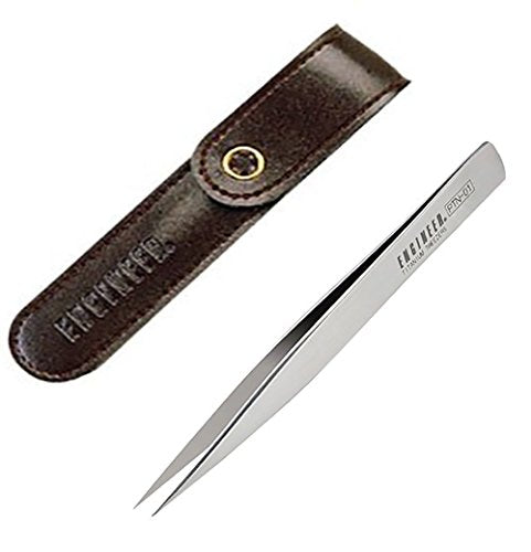 ENGINEER 125mm Titanium Precision Tweezers (AA) Made in Japan, Anti-magnetic, Rust-proof, Lightweight. PTN-01 - style: Standard type: 4.9 inches (125 mm)