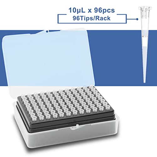 ONiLAB 10µL Universal Pipette Tips, 96 Tips/Rack, DNase/RNase Free - size: 10ul
