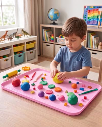 Silicone Mats for Crafts with 0.7" High Edges & Non-Slip，19" x 12" - color: Pink, size: 19"x12"