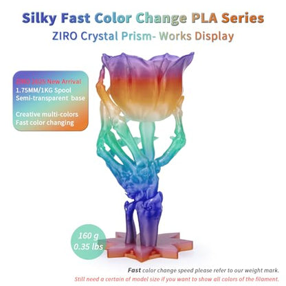 ZIRO Fast Color Change PLA, Transluent Filament 1.75mm, Crystal Prism - color: Cyrstal Prism