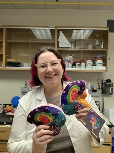 GIANTmicrobes Brain Model Anatomy Plush with Embroidered Details