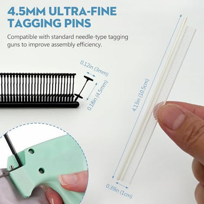 2000PCS Micro Stitch Gun Fasteners Kit – 0.18 Inch Extra-Fine Tagging Gun Fasteners for Mini & Micro Stitch Guns (1000 White + 1000 Black)