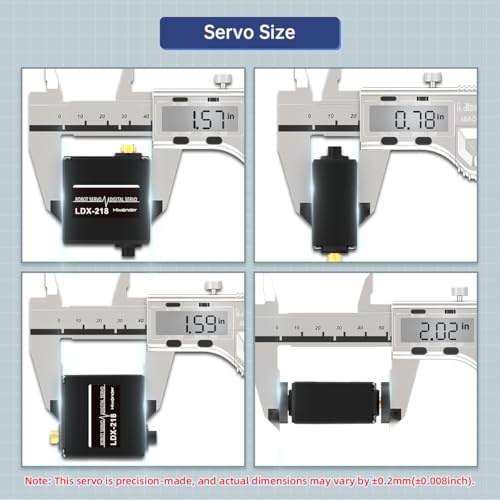 LewanSoul LDX-218 Full Metal Gear Standard Digital Servo with 17kg High Torque Dual Ball Bearing for Robot(Control Angle 180) - size: Control angle 180°