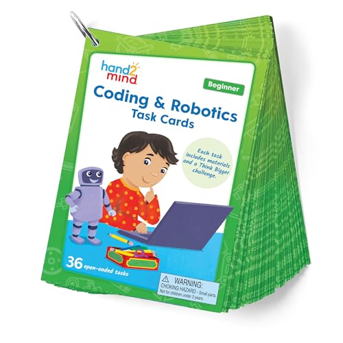 hand2mind Coding & Robotics Beginner Task Cards, Ages 5+ - style: Beginner