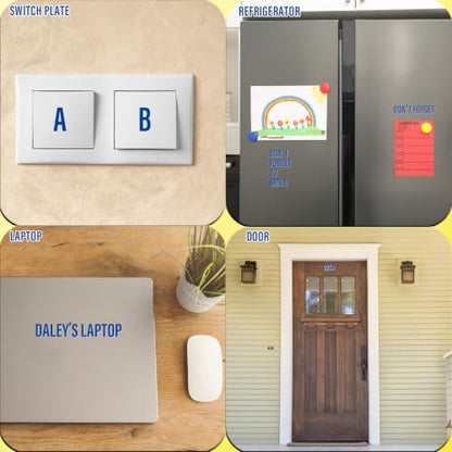 Letter Stickers,Mailbox Numbers,1.25 Inch Waterproof Vinyl Alphabet - color: Blue, size: 1.25 Inch