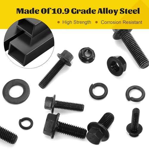 164PCS M8 Flange Hex Bolt Assortment Kit, M8-1.25 x 16/20/25/30 mm - size: M8 164pcs