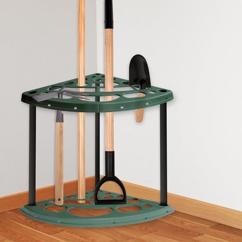 Garden Tool Organizer - Corner Storage Rack that Holds 18 Yard Tools and Broom Holder - Garage Organizers and Storage by Sto-Away