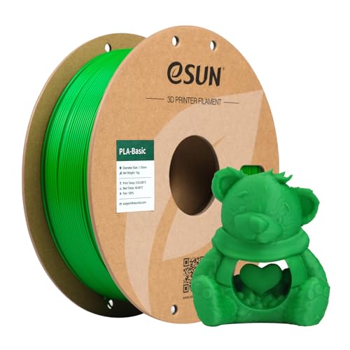 eSUN PLA Basic Filament 1.75mm Green, 1KG Spool (2.2 LBS) - color: 1.green, size: 1KG