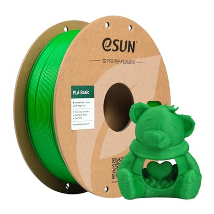 eSUN PLA Basic Filament 1.75mm Green, 1KG Spool (2.2 LBS) - color: 1.green, size: 1KG