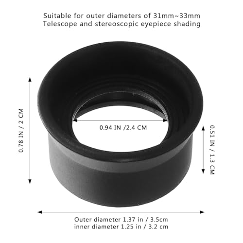 2Pcs Rubber Eyepiece Protectors for Binoculars Microscopes Eye Guards for Scientific Equipment Comfortable Eye Protection Cups to Reduce Glare and Enhance Viewing