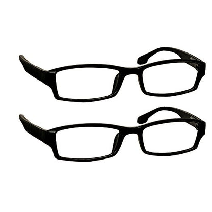 TruVision Readers OTC Reading Glasses for Men and Women, 9501HP - 2 Pack - color: 01hp-2-blackflat