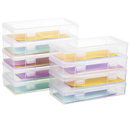 9 Pack Medium Plastic Hobby Art Craft Organizer - size: Medium - 9 Pack Clear