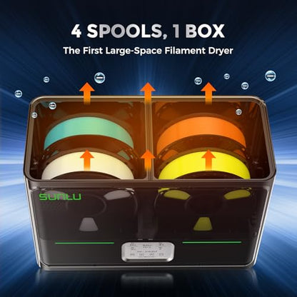 SUNLU S4 3D Printer Filament Dryer Boxer, Black