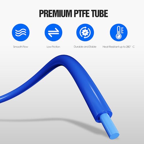 HANGLIFE Bowden Tube (2M/6.6FT), PTFE Tube for 1.75mm Filament – Accessories for Creality Ender 3/3 Pro/3 V2/3 Neo/5/5 Pro/CR 10/CR-10S & More Bowen Extrusion System 3D Printers - color: 2 Meter