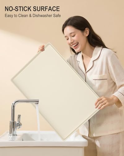Silicone Art Mat for Crafts, 16" x 24" Waterproof Non-Slip Painting Mat - color: Apricot, size: 16" x 24"