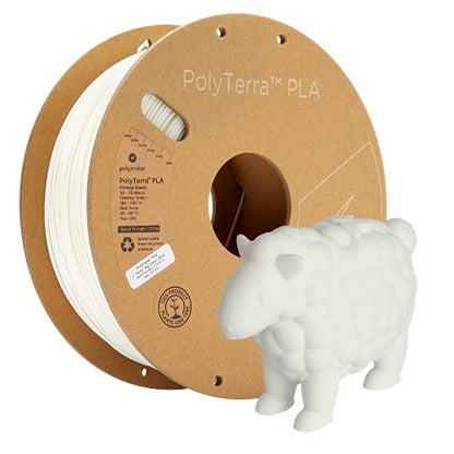 Polymaker Matte PLA Filament 1.75mm, 1kg, Cotton White - color: Matte Pla 1.75mm Matte Cotton White (Hex Code: #F4efeb) 1pcs, size: 1kg