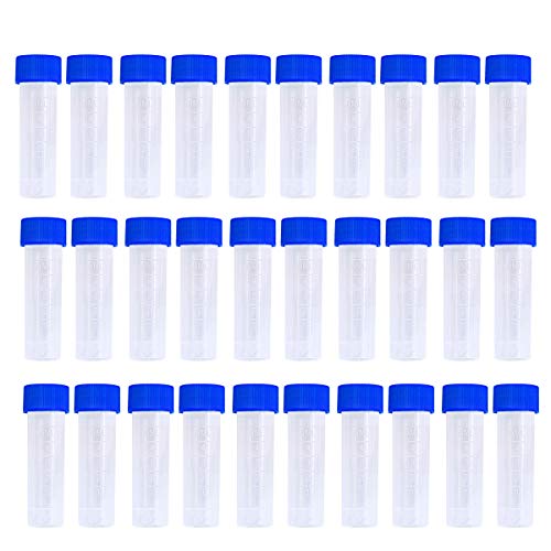 Twdrer 50 Pcs 5ml Plastic Graduated Vials - size: 5ml
