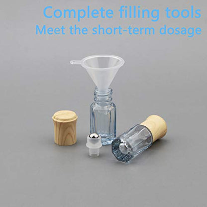 3mL Glass Roller Bottles for Essential Oils, Roller Ball Applicator - color: Dark Blue