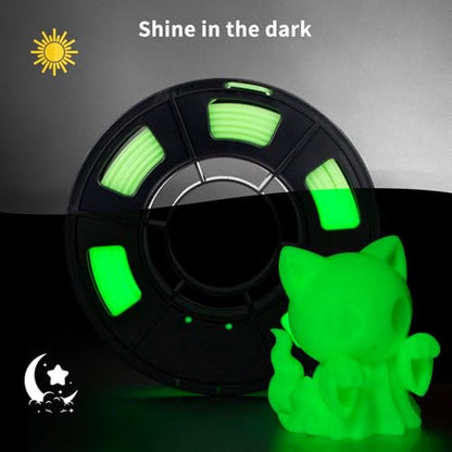 iSANMATE 3D Printer Filament Bundle, Glow in The Dark Filament Orange, Green, Blue, and Purple, PETG Filament 1.75 mm, Dimensional Accuracy +/- 0.03 mm, 250g X 4 Pack - color: A- Color Petg Glow Orange, Green, Blue, and Purple