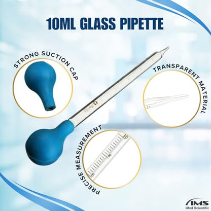 Multifunction Scientific Lab Tools Basic Starter Biology Chemistry Set includes Stainless Steel Micro Sampling Spoon Scoop Spatulas, Forceps, Scissors, Scalpel Handle, Glass Pipette - 11Pcs
