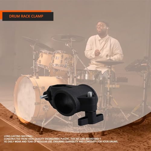 Generic 19x38mm Electronic Drum Kit Pipe Rack Clip Bracket Mount, Electronic Drum Tubing Rack Clip Bracket for Drum Accessories - style: Electronic Drum Rack Clamp