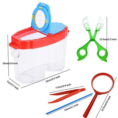 alfyng Insect Viewer Magnifier Catcher, Bug Catchers and Viewer Microscope, Science Nature Exploration Animals Collection Box Tools for Backyard, Outdoor, Camping and Hiking