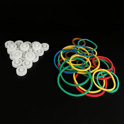 30PCS 2mm Hole Plastic Pulley Wheel Belt Pulley Drive Pulley with Rubber Band Transmission Belt Pulley Belt for DIY Model Toy RC Car Truck Robot Airplane Parts (White 13mm Diameter, 2mm Hole) - style: White 13mm diameter