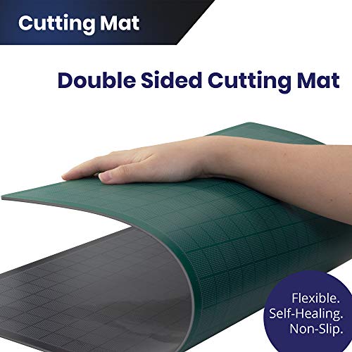 Pacific Arc Double Sided Self Healing Vinyl Rotary Cutting Mat - Thick & Durable Fabric & Paper Cutting Mat (18"x36") - size: 36"L x 18"W