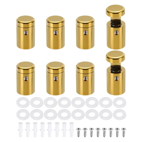 MECCANIXITY 8pcs Side Clamp Standoffs, 3/4" x 1" Gold Aluminum - color: Gold, size: 3/4" x 1"