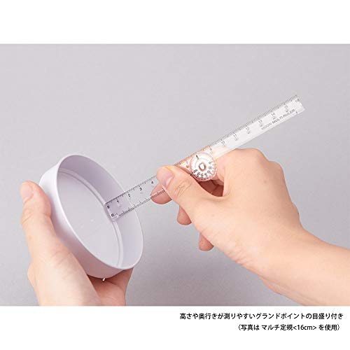 DESIGNPHIL 42263006 Midori Multi Ruler, 6.3 inches (16 cm), Transparent - color: transparent