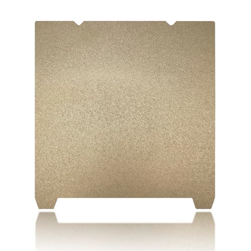 235x235mm Gold PEI Build Plate for K1/K1C/Ender 3/3 V2/3 Pro/5/5 Pro/3 Neo/3 V2 Neo, Double Sided Textured PEI Flexible Spring Steel Platform Heated Printing Bed for Creality 3D Printer - size: 235x235mm