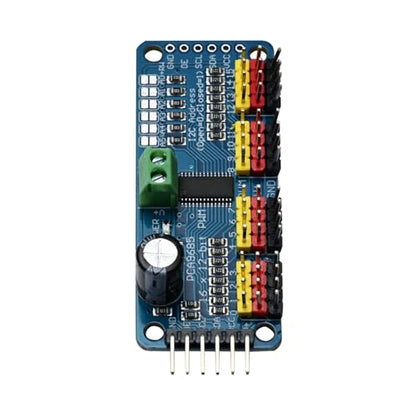 PCA9685 16 Channel 12-bit PWM Servo Motor Driver Module with I2C IIC Interface Compatible with Arduino Raspberry Pi MG90S SG90 MG995 for Robotics DIY Projects (4pcs) - color: 4pcs
